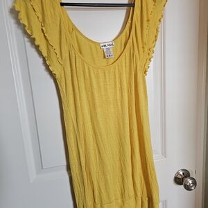 Wet Seal Vintage Y2k Sunny Yellow Tunic Top Sz Md